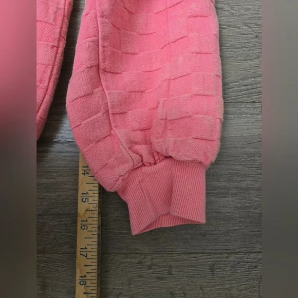 VTG Crazy Shirt Hawaii Collared Sweatshirt Pink Coral Textured Womens Size Med - Picture 4 of 9